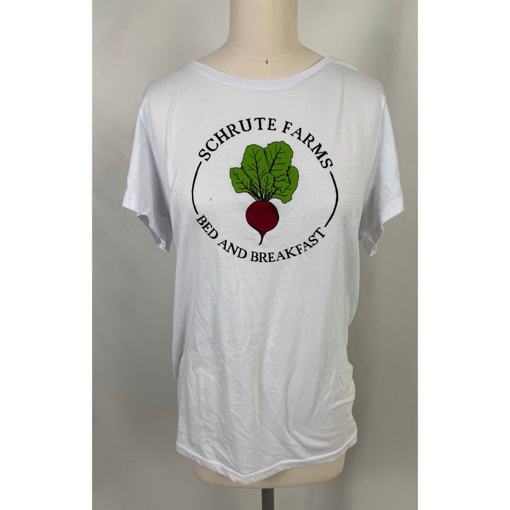 The Office Schrute Farms Bed & Break Shirt 2X White Ripple Junction Dwight Beets